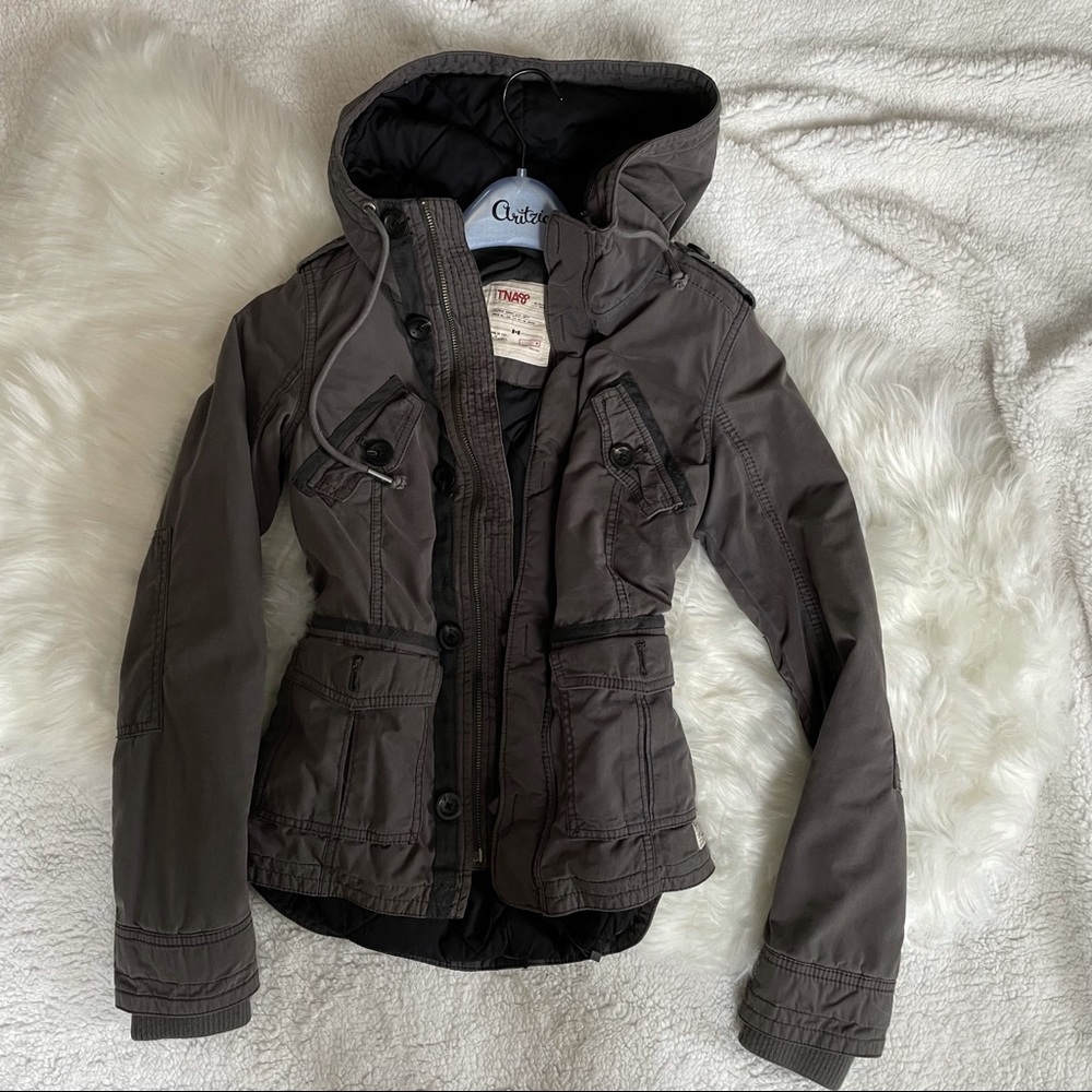Aritzia Gray Bomber Jacket